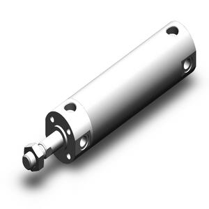 SMC VALVES NCDGBN32-0300 Zylinder mit rundem Körper, 32 mm Größe, doppeltwirkender automatischer Umschalter | AL9ZQF