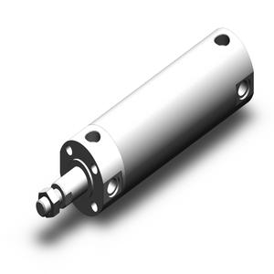 SMC VALVES NCDGBN50-0400 Zylinder mit rundem Körper, 50 mm Größe, doppeltwirkender automatischer Umschalter | AM2EJH