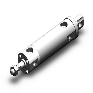 SMC VALVES NCDGCN20-0100 Zylinder mit rundem Körper, 20 mm Größe, doppeltwirkender automatischer Umschalter | AN7JDQ