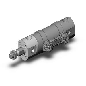 SMC VALVES NCDGKBN20-0100-A93L Zylinder mit rundem Körper, 20 mm Größe, nicht rotierender automatischer Umschalter | AN7UAG