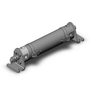 SMC VALVES NCDGLN25-0400-A93L Zylinder mit rundem Körper, 25 mm Größe, doppeltwirkender automatischer Umschalter | AN9FAG