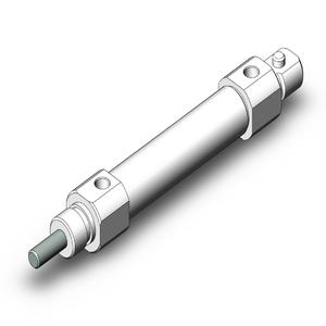 SMC VALVES NCDMC044-0100 Round Body Cylinder, 7/16 Inch Size, Double Acting Auto Switcher | AM8UTC