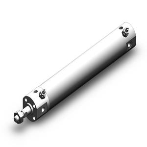 SMC VALVES NCGBA20-0400 Zylinder mit rundem Körper, 20 mm Größe, doppeltwirkend | AM4CBB