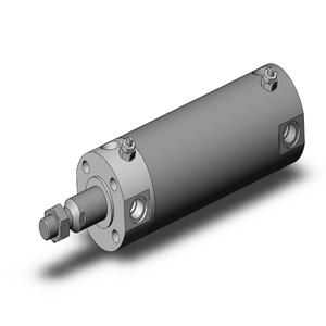 SMC VALVES NCGBA50-0300 Zylinder mit rundem Körper, 50 mm Größe, doppeltwirkend | AN2AKQ