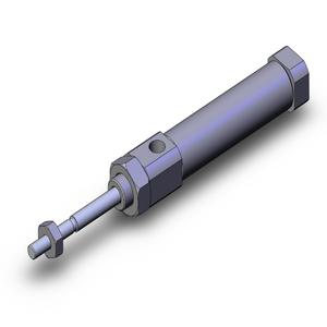 SMC VALVES NCJ2B10-050T Round Body Cylinder, 10 mm Size, Single Acting | AL8TCU