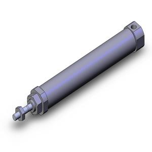 SMC VALVES NCJ2B16-200S Round Body Cylinder, 16 mm Size, Single Acting | AM4GNH