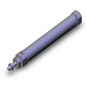 SMC VALVES NCJ2B16-400R Zylinder mit rundem Körper, 16 mm Größe, doppeltwirkend | AL4KBY