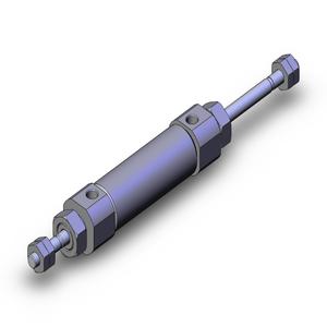 SMC VALVES NCJ2WB16-100 Round Body Cylinder, 16 mm Size, Double Rod | AL6FRQ