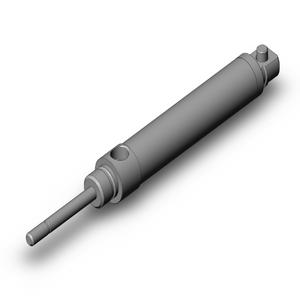SMC VALVES NCMC075-0150T Zylinder mit rundem Körper, 75 Zoll Größe, einfachwirkend | AL8UXG
