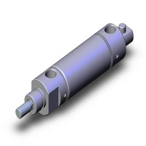 SMC VALVES NCMC106-0100A Round Body Cylinder, 1-1/16 Size, Double Acting | AP2XLJ