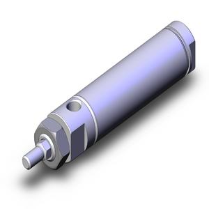 SMC VALVES NCMKB106-0200 Round Body Cylinder, 1 1/16 Inch Size, Non Rotating | AL7MJL