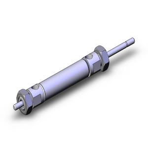SMC VALVES NCMW075-0150 Zylinder mit rundem Körper, 75 Zoll Größe, Doppelstange | AL7FLC