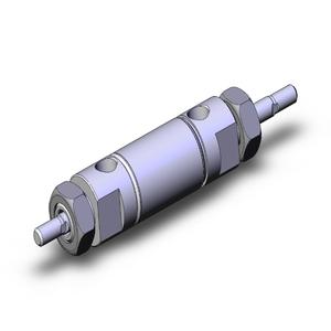SMC VALVES NCMW106-0050 Zylinder mit rundem Körper, 1 1/16 Zoll Größe, Doppelstange | AL8UYQ