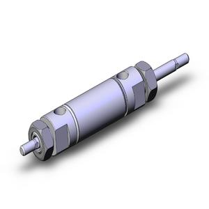 SMC VALVES NCMW106-0100 Round Body Cylinder, 1 1/16 Inch Size, Double Rod | AL3ZUU