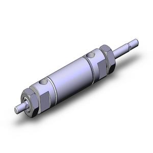 SMC VALVES NCMW106-0100C Round Body Cylinder, 1 1/16 Inch Size, Double Rod | AM7BVL