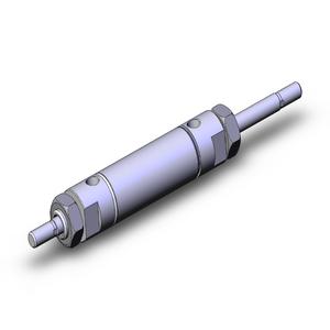 SMC VALVES NCMW125-0150C Round Body Cylinder, 1.25 Inch Size, Double Rod | AL8UZK