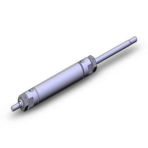 SMC VALVES NCMW125-0400 Zylinder mit rundem Körper, 1.25 Zoll Größe, Doppelstange | AL3ZVB