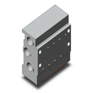 SMC VALVES SS5Y3-41-04-N3T Valve Manifold, 1/4 Inch Built In Fitting | AL3TWK