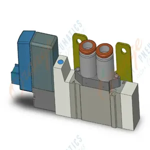 SMC VALVES SY3120-3LOZ-C6-F2 Valve, 1/4 Inch Built In Fitting | AL3UNP