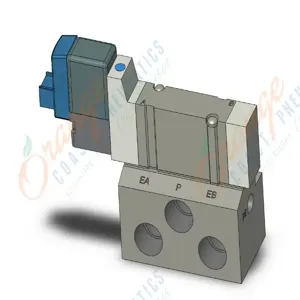 SMC VALVES SY3140-5LOZ-01T Valve, 1/8 Inch Base Mount | AL3UTG