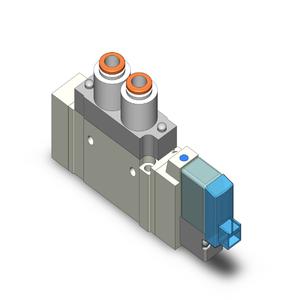 SMC VALVES SY5120-5LOU-C6 Valve, 1/4 Inch Built In Fitting | AL3VBV