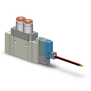 SMC VALVES SY5120-5LZ-C8 Valve, 1/4 Inch Built In Fitting | AL3VCK