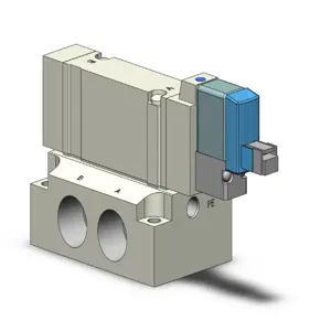 SMC VALVES SY5140-5LNZ-02T Valve, 1/4 Inch Built In Fitting | AL3VEP