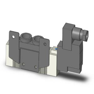 SMC VALVES SY7120-5D-02T-F2 Valve, 1/4 Inch N Port | AL3VPM