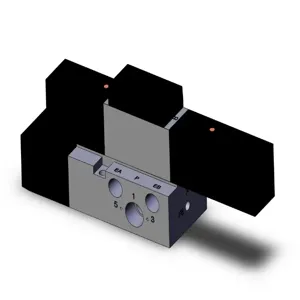 SMC VALVES VFR2300-3FZ-02T Valve Base Mount, 1/4 Size, 4/5 Port Size | AN8YMY