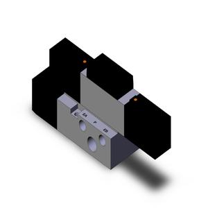 SMC VALVES VFS2200-5FZ-02N Solenoid Valve, 1/4 Base Mount Size | AN9FCN