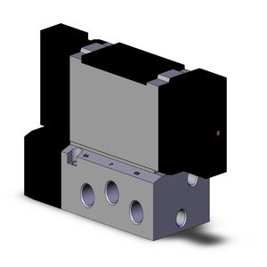 SMC VALVES VFS4200R-5F-03T Solenoid Valve, 3/8 Base Mount Size | AN8TBE