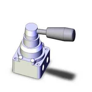 SMC VALVES VH200-02 Hand Valve, 1/4 Inch Size, Body Port | AL3ZGP