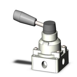 SMC VALVES VH300-N02-R Handventil, 3/8 Zoll Größe, Gehäuseanschluss | AL3ZHF