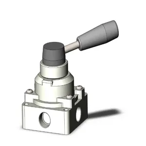 SMC VALVES VH302-03 Hand Valve, 3/8 Inch Size Body Port | AL3ZHM