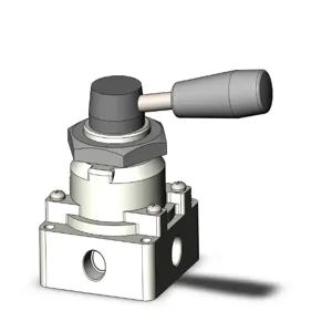 SMC VALVES VH310-N02 Hand Valve, 3/8 Inch Size, Body Port | AL3ZHN