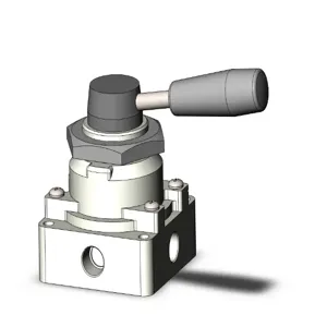 SMC VALVES VH311-N02 Hand Valve, 3/8 Inch Size, Body Port | AL3ZHQ