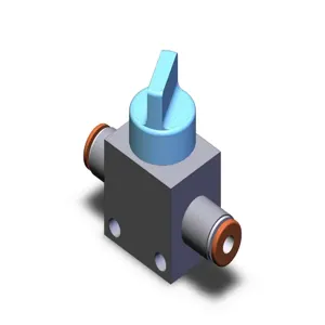 SMC VALVES VHK2-04F-04F Finger Valve, 1/4 Inch Size Built In Fitting | AL3ZKP