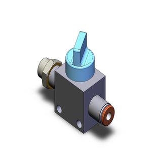 SMC VALVES VHK2-07F-07F-X205 Finger Valve, 1/4 Inch Size Built In Fitting | AL3ZKY