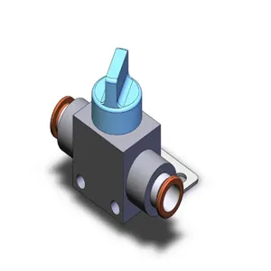 SMC VALVES VHK2-08F-08FL Finger Valve, 1/4 Inch Size Built In Fitting | AL3ZLC