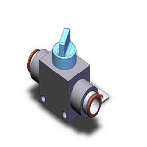 SMC VALVES VHK2-10F-10FL Fingerventil, eingebauter Anschluss, 1/4 | AM8VAG