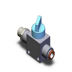 SMC VALVES VHK3-01S-06F Finger Valve, 1/4 Inch Size Built In Fitting | AL3ZLG