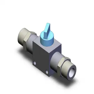 SMC VALVES VHK3-03S-03S Finger Valve, 1/4 Inch Size Built In Fitting | AL3ZLK