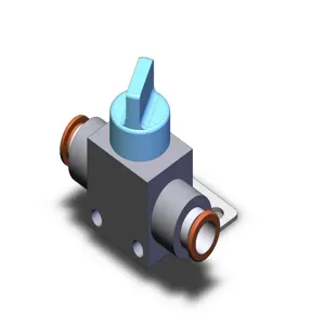 SMC VALVES VHK3-08F-08FL Finger Valve, Built In Fitting, 1/4 | AM2GLR