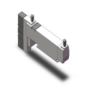 SMC VALVES VQ2400N-5C1 Valve, 3 Position, Plug-In Dc, 4 Way | AN7NKE