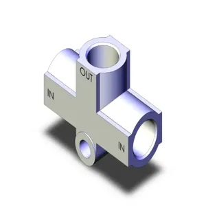 SMC VALVES VR1220-F02 Shuttle Valve, 1/4 Port Size | AN8JNA