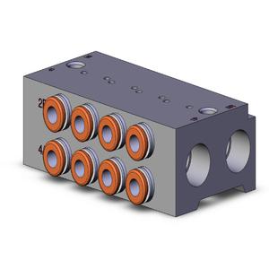 SMC VALVES VV4QD15-04C4 Ventilverteiler, 4/5 Zoll Anschlussgröße | AM9TKQ