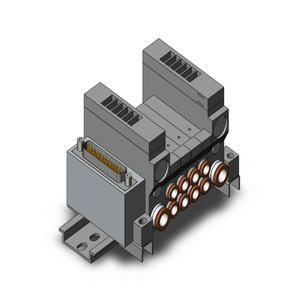 SMC VALVES VV5Q11-04C6FU0-DS Ventilverteiler, 4/5 Zoll Anschlussgröße | AM4ELT