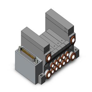 SMC VALVES VV5Q11-05C6FU0 Manifold Assembly, 5 Station | AL4CBZ