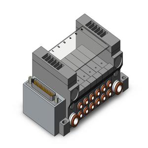 SMC VALVES VV5Q11-06C4FU0-NS Ventilverteiler, 4/5 Zoll Anschlussgröße | AM9TLF