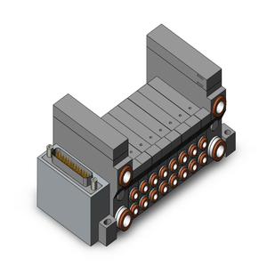 SMC VALVES VV5Q11-08C4FU0 Manifold Assembly, 8 Station | AL4CCQ